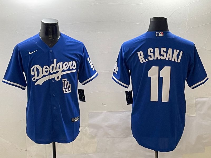 Men Los Angeles Dodgers 11 R.Sasaki Blue Game 2025 Nike MLB Jersey style 5